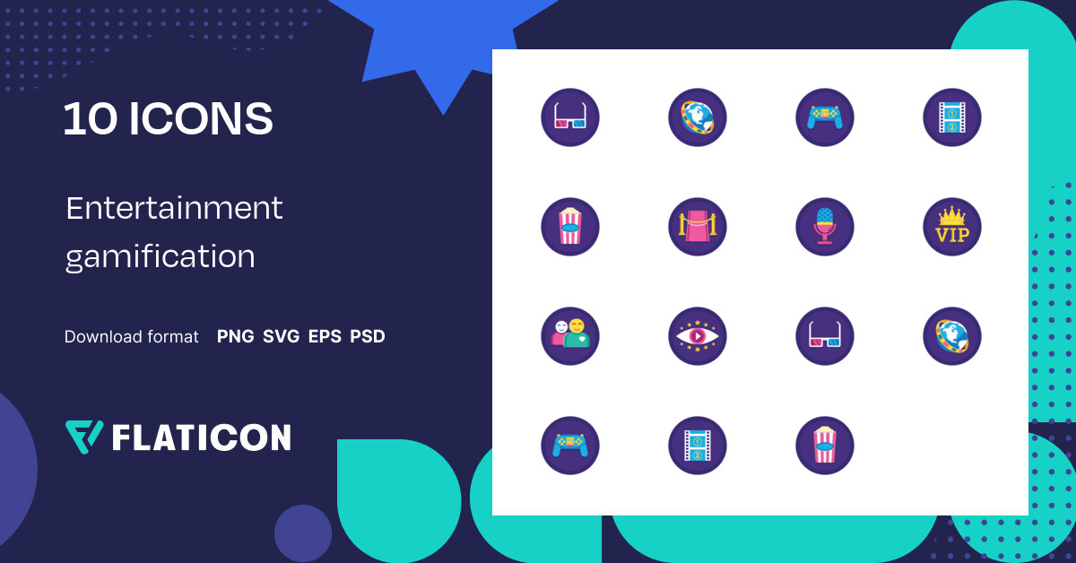 Entertainment Gamification Icon Pack 10 Svg Icons