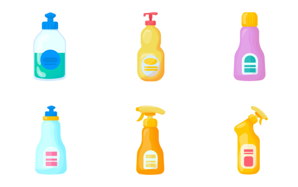 cleaning detergent bottles