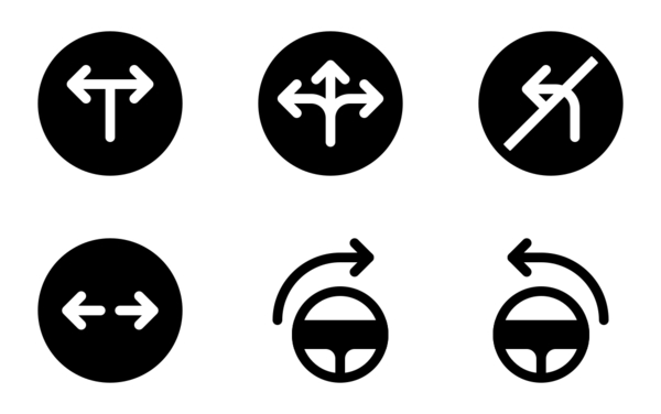 left and right in street solid