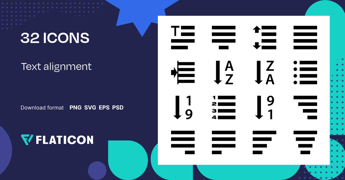 Text alignment Icon Pack | 32 .SVG Icons