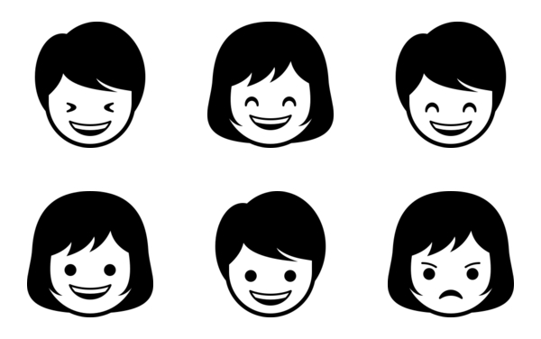 girl and boy emoticons