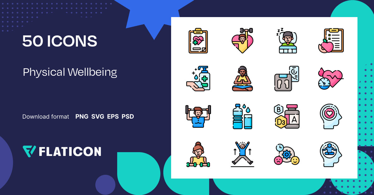 Physical Wellbeing Icon Pack Lineal color 50 .SVG Icons