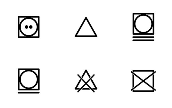 laundry and wash symbols