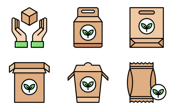 eco packaging detailed filled