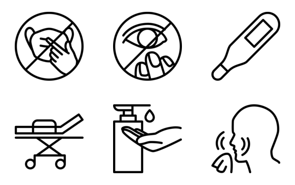 stop virus outline iconset