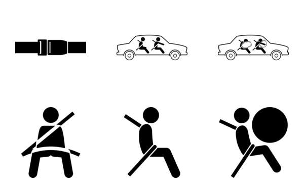 car seat belt and airbag