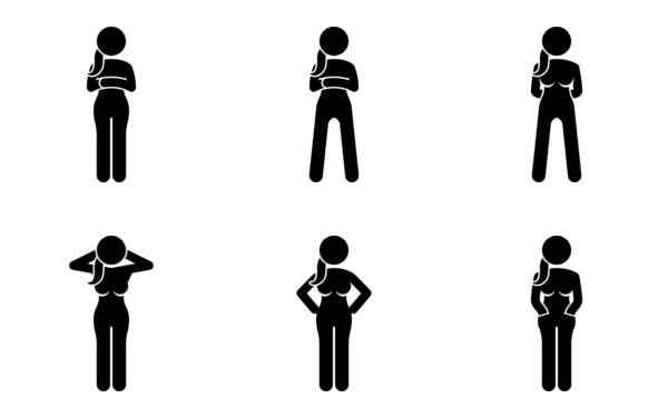 woman standing postures and poses