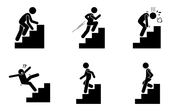man with staircase or stairs