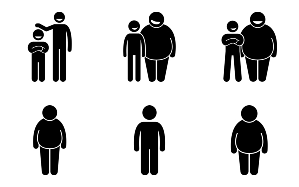 people and man of different body sizes and heights