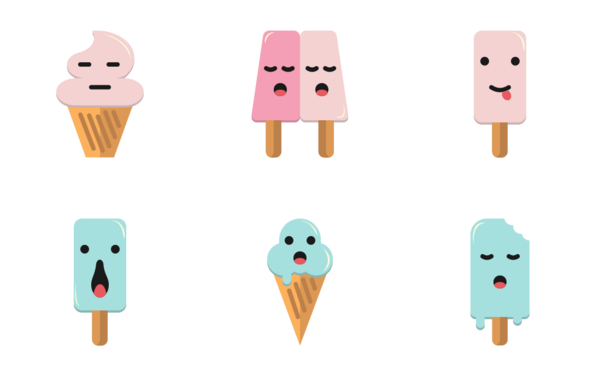 ice cream emoticon sticker