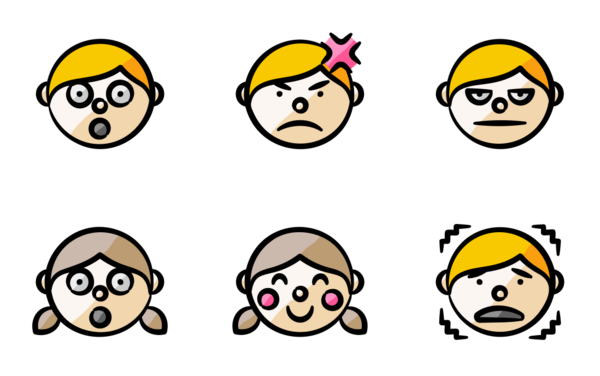 boy and girl expressions