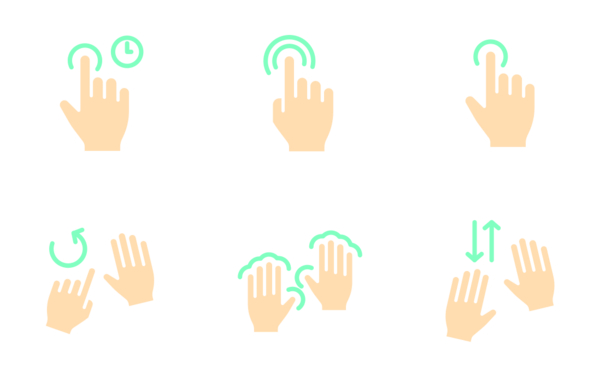 biticonhand gesture flat