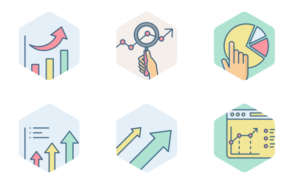 business chart  graphhexagone