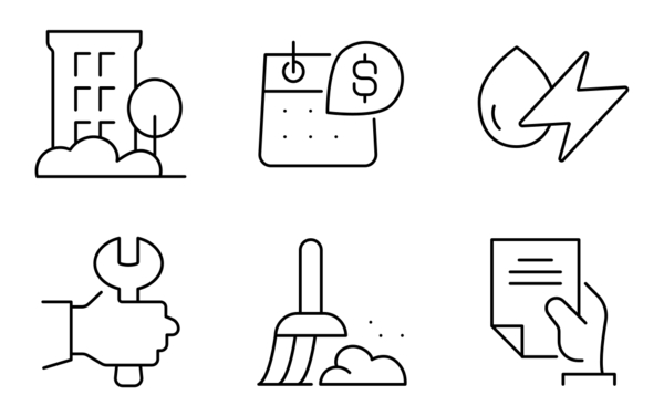 housing and communal services icons