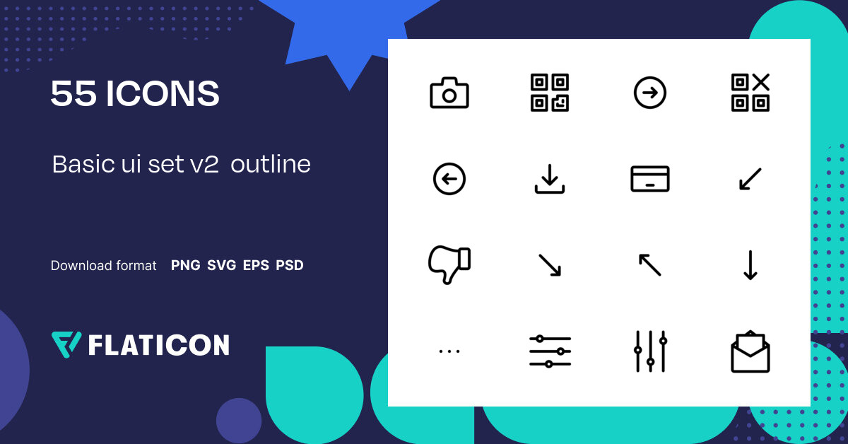 Basic ui set v2 outline Icon Pack | Outline | 55 .SVG Icons