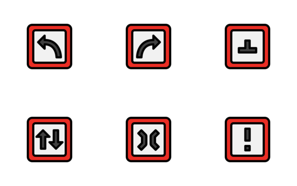 traffic sign  fill outline