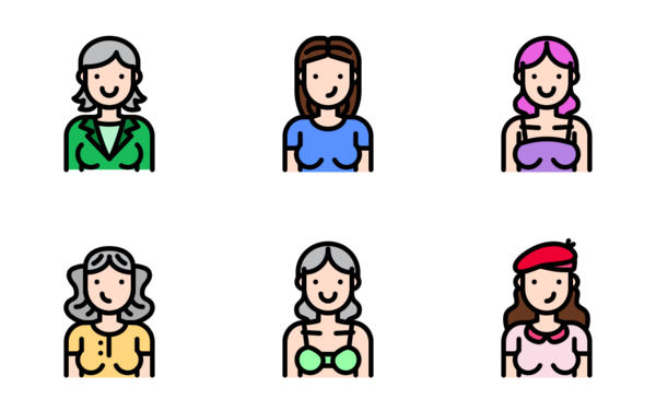 female women woman avatar emoji fill outline female women woman avatar emoji fill outline