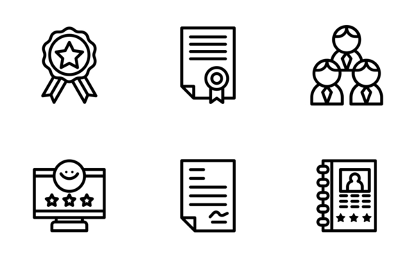 job application icon set