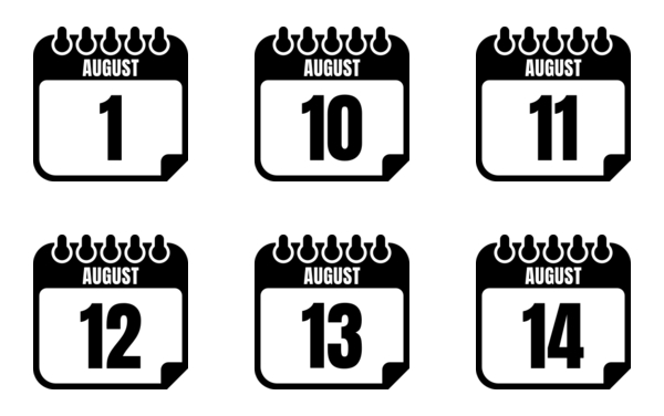 calendar of august