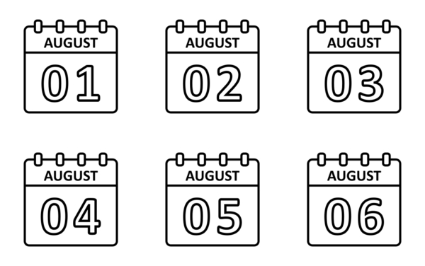 calendar of august