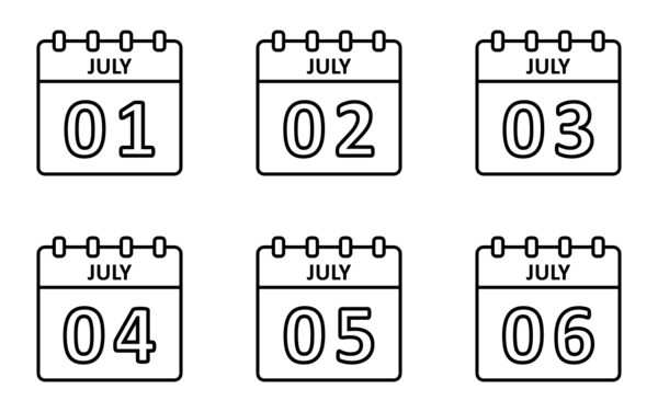 calendar of july