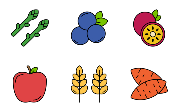 fruits  vegetables color