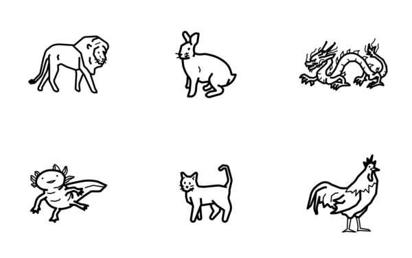 animals outline