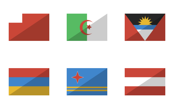 gloss rectangle flags