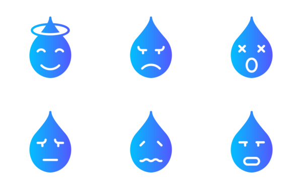 emoticon water drop