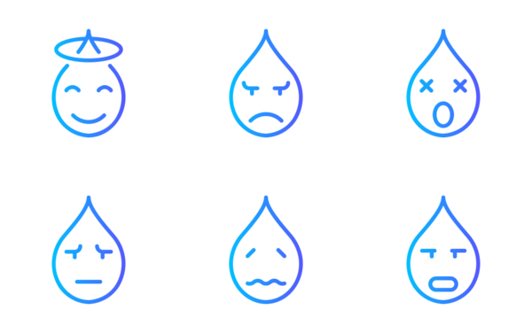 emoticon water drop