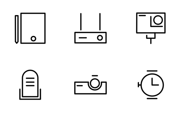 gadget outline set