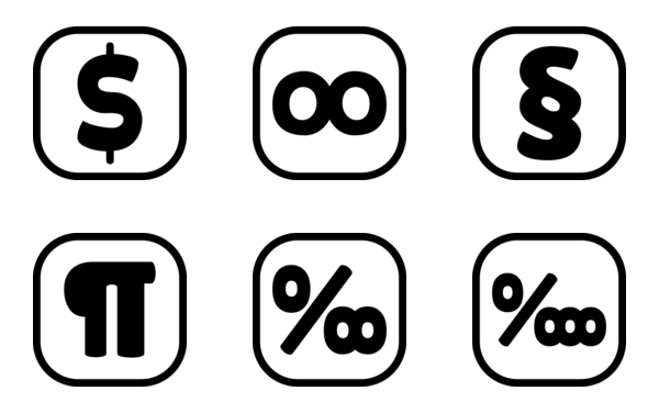 special characters and mathematical symbols