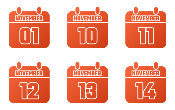 Calendar of November Calendar of November