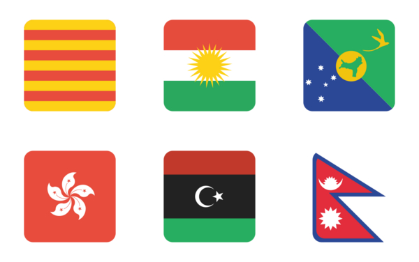 international rounded square flags