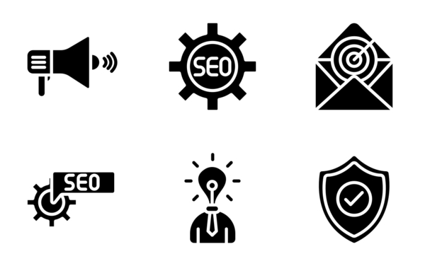 seo and marketing glyph