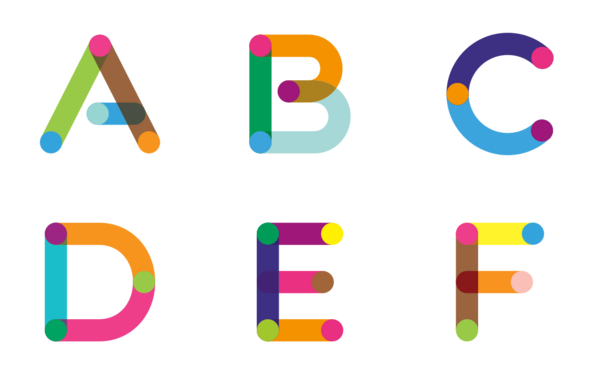 colorfull letters a to z