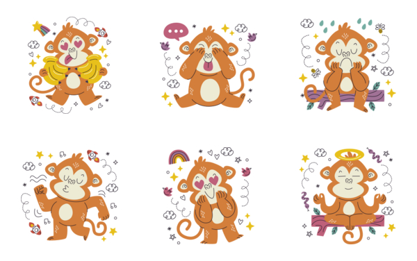 monkey emoticons