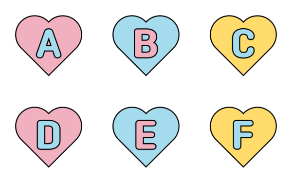 heart alphabet