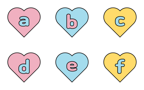 heart alphabet