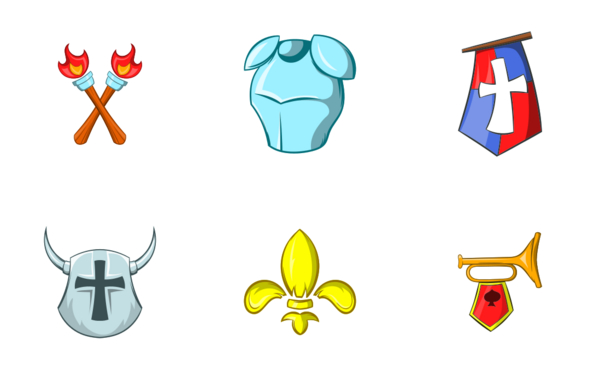 the middle ages icons set