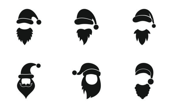 santa hats mustache and beards