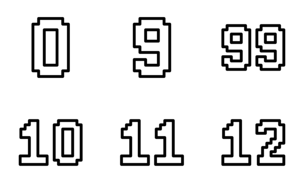 pixel numbers