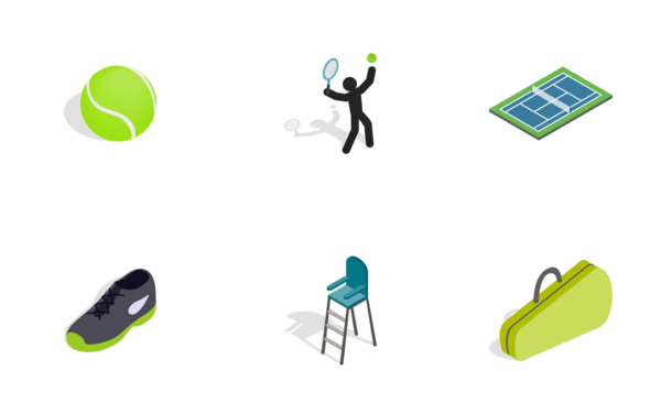 tennis  isometric