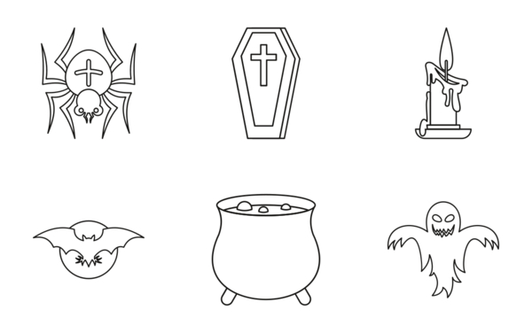halloween outline halloween outline