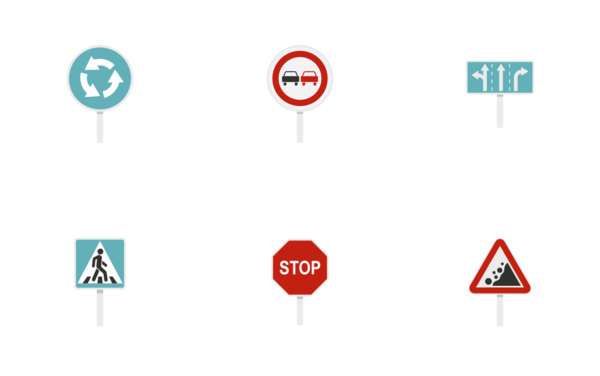 different road signs