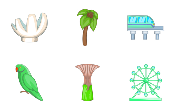 singapore travel  cartoon style