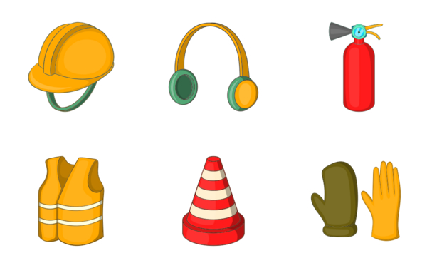 safety work cartoon style safety work cartoon style