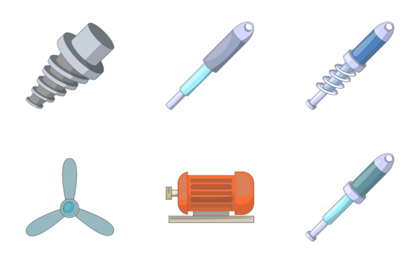 mechanism parts  cartoon style