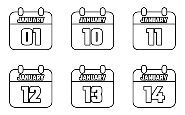 calendar of january