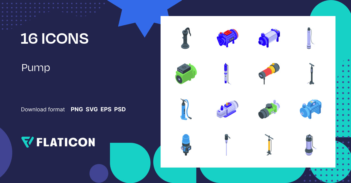 Pump Icon Pack | 16 .SVG Icons